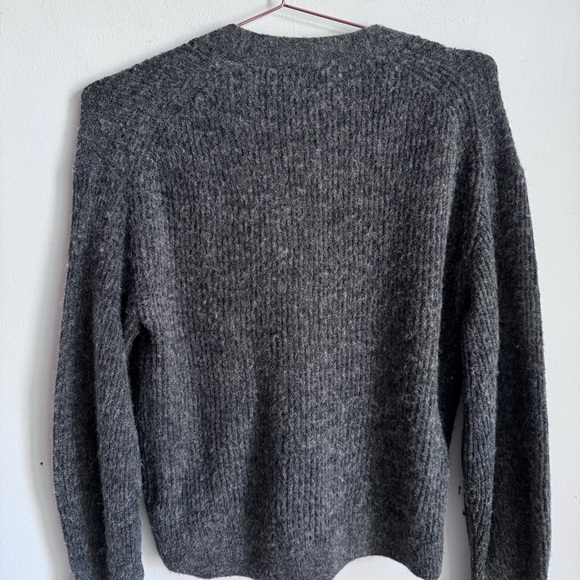 Quince Alpaca-Wool Cropped Cardigan Charcoal L $85 - Picture 7 of 10